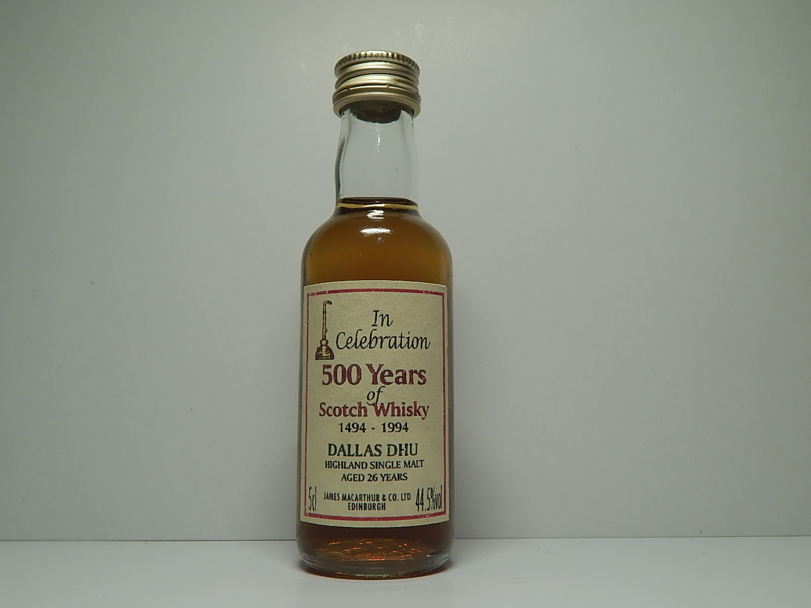 500years HSMSW 26yo "James MacArthur´s" 5cl 44,5%vol